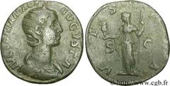 JULIA MAMEE (+235) Julia Mamaea Fille de Julia Mوsa, mère d'Alexandre Sévère - Augusta (221-235) Sesterce 227 N° brm_081835 Date : 227 Nom de l'atelier : Rome Métal : cuivre Diamètre : 30mm Axe des co