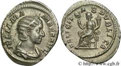 JULIA MAMEE (+235) Julia Mamaea Fille de Julia Mوsa, mère d'Alexandre Sévère - Augusta (221-235) Denier 230 N° brm_081840 Date : 230 Nom de l'atelier : Rome Métal : argent Diamètre : 22mm Axe des coin