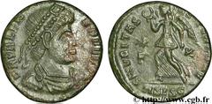 VALENS (28/03/364-9/08/378) Flavius Valens Nummus, (PB, ئ 3) 368 N° brm_092645 Date : 368 Nom de l'atelier : Siscia Métal : cuivre Diamètre : 17,5mm Axe des coins : 7h. Poids : 2,64g.   Etat de conser