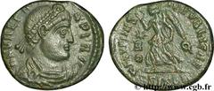 VALENS (28/03/364-9/08/378) Flavius Valens Nummus, (PB, ئ 3) 370 N° brm_092648 Date : 370 Nom de l'atelier : Siscia Métal : cuivre Diamètre : 16mm Axe des coins : 12h. Poids : 2,38g. Etat de conservat