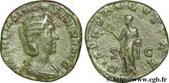 OTACILIA SEVERA (+249) Marcia Otacilia Severa Femme de Philippe Ier, mère de Philippe II - Augusta (244-249) Sesterce 249 N° brm_097255 Date : 249 Nom de l'atelier : Rome Métal : cuivre Diamètre : 27m