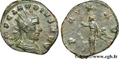 CLAUDE II LE GOTHIQUE (09/268-06-08/270) Marcus Aurelius Claudius Antoninien 270 N° brm_097308 Date : 270 Nom de l'atelier : Siscia Métal : billon Diamètre : 18mm Axe des coins : 12h. Poids : 2,37g. D