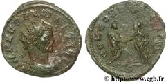 AURELIEN (07/270-09/275) Lucius Domitius Aurelianus Antoninien été 271 N° brm_106488 Date : été 271 Nom de l'atelier : Milan Métal : billon Diamètre : 21,00mm Axe des coins : 6h. Poids : 3,62g. Degré 