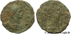 AURELIEN (07/270-09/275) Lucius Domitius Aurelianus Antoninien automne 271 - automne 272 N° brm_106538 Date : automne 271 - automne 272 Nom de l'atelier : Milan Métal : billon Diamètre : 22,00mm Axe d