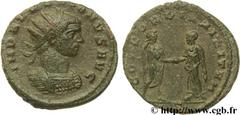 AURELIEN (07/270-09/275) Lucius Domitius Aurelianus Antoninien automne 271 - automne 272 N° brm_106552 Date : automne 271 - automne 272 Nom de l'atelier : Milan Métal : billon Diamètre : 22,00mm Axe d