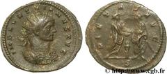 AURELIEN (07/270-09/275) Lucius Domitius Aurelianus Antoninien automne 271 - automne 272 N° brm_106559 Date : automne 271 - automne 272 Nom de l'atelier : Milan Métal : billon Diamètre : 23,00mm Axe d
