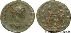 AURELIEN (07/270-09/275) Lucius Domitius Aurelianus Antoninien automne 271 - automne 272 N° brm_106566 Date : automne 271 - automne 272 Nom de l'atelier : Milan Métal : billon Diamètre : 20,00mm Axe d