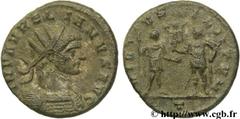 AURELIEN (07/270-09/275) Lucius Domitius Aurelianus Antoninien automne 271 - automne 272 N° brm_106572 Date : automne 271 - automne 272 Nom de l'atelier : Milan Métal : billon Diamètre : 22,00mm Axe d