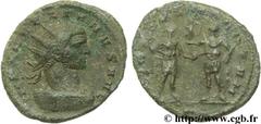 AURELIEN (07/270-09/275) Lucius Domitius Aurelianus Antoninien automne 271 - automne 272 N° brm_106582 Date : automne 271 - automne 272 Nom de l'atelier : Milan Métal : billon Diamètre : 23,00mm Axe d
