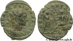 AURELIEN (07/270-09/275) Lucius Domitius Aurelianus Antoninien automne 271 - automne 272 N° brm_106586 Date : automne 271 - automne 272 Nom de l'atelier : Milan Métal : billon Diamètre : 20,00mm Axe d
