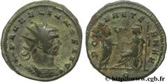 AURELIEN (07/270-09/275) Lucius Domitius Aurelianus Antoninien automne 271 - automne 272 N° brm_106587 Date : automne 271 - automne 272 Nom de l'atelier : Milan Métal : billon Diamètre : 21,00mm Axe d