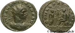 AURELIEN (07/270-09/275) Lucius Domitius Aurelianus Antoninien automne 271 - automne 272 N° brm_106591 Date : automne 271 - automne 272 Nom de l'atelier : Milan Métal : billon Diamètre : 23,00mm Axe d
