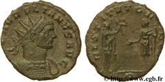 AURELIEN (07/270-09/275) Lucius Domitius Aurelianus Antoninien fin 272 - début 274 N° brm_106611 Date : fin 272 - début 274 Nom de l'atelier : Milan Métal : billon Diamètre : 21,00mm Axe des coins : 1