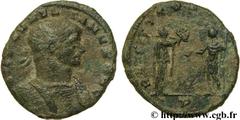 AURELIEN (07/270-09/275) Lucius Domitius Aurelianus Antoninien fin 272 - début 274 N° brm_106612 Date : fin 272 - début 274 Nom de l'atelier : Milan Métal : billon Diamètre : 21,00mm Axe des coins : 6