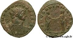 AURELIEN (07/270-09/275) Lucius Domitius Aurelianus Antoninien fin 272 - début 274 N° brm_106614 Date : fin 272 - début 274 Nom de l'atelier : Milan Métal : billon Diamètre : 23,00mm Axe des coins : 1