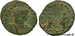 AURELIEN (07/270-09/275) Lucius Domitius Aurelianus Antoninien fin 272 - début 274 N° brm_106615 Date : fin 272 - début 274 Nom de l'atelier : Milan Métal : billon Diamètre : 21,00mm Axe des coins : 1
