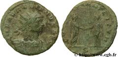 AURELIEN (07/270-09/275) Lucius Domitius Aurelianus Antoninien fin 272 - début 274 N° brm_106616 Date : fin 272 - début 274 Nom de l'atelier : Milan Métal : billon Diamètre : 22,00mm Axe des coins : 1