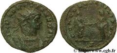 AURELIEN (07/270-09/275) Lucius Domitius Aurelianus Antoninien fin 272 - début 274 N° brm_106618 Date : fin 272 - début 274 Nom de l'atelier : Milan Métal : billon Diamètre : 22,00mm Axe des coins : 1