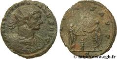 AURELIEN (07/270-09/275) Lucius Domitius Aurelianus Antoninien fin 272 - début 274 N° brm_106626 Date : fin 272 - début 274 Nom de l'atelier : Milan Métal : billon Diamètre : 21,00mm Axe des coins : 6