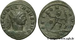 AURELIEN (07/270-09/275) Lucius Domitius Aurelianus Aurelianus début - septembre 275 N° brm_106775 Date : début - septembre 275 Nom de l'atelier : Rome Métal : billon Diamètre : 20,00mm Axe des coins 
