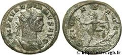 AURELIEN (07/270-09/275) Lucius Domitius Aurelianus Aurelianus début - septembre 275 N° brm_106791 Date : début - septembre 275 Nom de l'atelier : Rome Métal : billon Diamètre : 23,00mm Axe des coins 