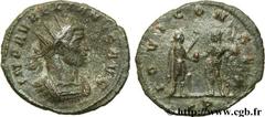 AURELIEN (07/270-09/275) Lucius Domitius Aurelianus Antoninien fin 271 - automne 272 N° brm_106943 Date : fin 271 - automne 272 Nom de l'atelier : Siscia Métal : billon Diamètre : 23,00mm Axe des coin
