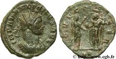 AURELIEN (07/270-09/275) Lucius Domitius Aurelianus Antoninien fin 271 - automne 272 N° brm_106948 Date : fin 271 - automne 272 Nom de l'atelier : Siscia Métal : billon Diamètre : 21,00mm Axe des coin