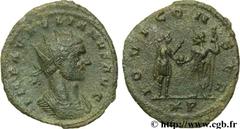 AURELIEN (07/270-09/275) Lucius Domitius Aurelianus Antoninien fin 271 - automne 272 N° brm_106949 Date : fin 271 - automne 272 Nom de l'atelier : Siscia Métal : billon Diamètre : 22,00mm Axe des coin