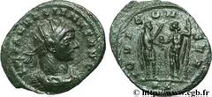 AURELIEN (07/270-09/275) Lucius Domitius Aurelianus Antoninien fin 271 - automne 272 N° brm_106958 Date : fin 271 - automne 272 Nom de l'atelier : Siscia Métal : billon Diamètre : 24,00mm Axe des coin