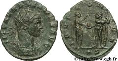 AURELIEN (07/270-09/275) Lucius Domitius Aurelianus Antoninien fin 271 - automne 272 N° brm_106959 Date : fin 271 - automne 272 Nom de l'atelier : Siscia Métal : billon Diamètre : 19,00mm Axe des coin