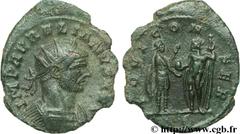 AURELIEN (07/270-09/275) Lucius Domitius Aurelianus Antoninien fin 271 - automne 272 N° brm_106960 Date : fin 271 - automne 272 Nom de l'atelier : Siscia Métal : billon Diamètre : 21,00mm Axe des coin