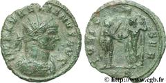 AURELIEN (07/270-09/275) Lucius Domitius Aurelianus Antoninien fin 271 - automne 272 N° brm_106966 Date : fin 271 - automne 272 Nom de l'atelier : Siscia Métal : billon Diamètre : 21,00mm Axe des coin