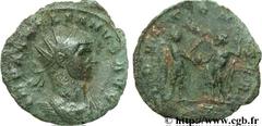 AURELIEN (07/270-09/275) Lucius Domitius Aurelianus Antoninien fin 271 - automne 272 N° brm_106996 Date : fin 271 - automne 272 Nom de l'atelier : Siscia Métal : billon Diamètre : 21,00mm Axe des coin