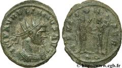 AURELIEN (07/270-09/275) Lucius Domitius Aurelianus Antoninien fin 271 - automne 272 N° brm_107002 Date : fin 271 - automne 272 Nom de l'atelier : Siscia Métal : billon Diamètre : 21,00mm Axe des coin
