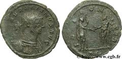 AURELIEN (07/270-09/275) Lucius Domitius Aurelianus Antoninien fin 271 - automne 272 N° brm_107006 Date : fin 271 - automne 272 Nom de l'atelier : Siscia Métal : billon Diamètre : 23,00mm Axe des coin