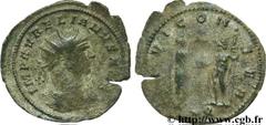 AURELIEN (07/270-09/275) Lucius Domitius Aurelianus Antoninien fin 271 - automne 272 N° brm_107010 Date : fin 271 - automne 272 Nom de l'atelier : Siscia Métal : billon Diamètre : 24,00mm Axe des coin