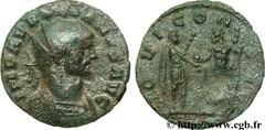 AURELIEN (07/270-09/275) Lucius Domitius Aurelianus Antoninien fin 271 - automne 272 N° brm_107017 Date : fin 271 - automne 272 Nom de l'atelier : Siscia Métal : billon Diamètre : 20,00mm Axe des coin
