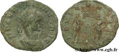 AURELIEN (07/270-09/275) Lucius Domitius Aurelianus Antoninien fin 271 - automne 272 N° brm_107020 Date : fin 271 - automne 272 Nom de l'atelier : Siscia Métal : billon Diamètre : 22,00mm Axe des coin