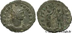 AURELIEN (07/270-09/275) Lucius Domitius Aurelianus Antoninien automne 272 - début 274 N° brm_107032 Date : automne 272 - début 274 Nom de l'atelier : Siscia Métal : billon Diamètre : 23,00mm Axe des 