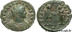 AURELIEN (07/270-09/275) Lucius Domitius Aurelianus Antoninien automne 272 - début 274 N° brm_107048 Date : automne 272 - début 274 Nom de l'atelier : Siscia Métal : billon Diamètre : 23,00mm Axe des 
