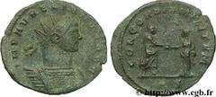 AURELIEN (07/270-09/275) Lucius Domitius Aurelianus Antoninien automne 272 - début 274 N° brm_107051 Date : automne 272 - début 274 Nom de l'atelier : Siscia Métal : billon Diamètre : 22,00mm Axe des 