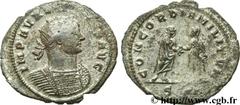 AURELIEN (07/270-09/275) Lucius Domitius Aurelianus Antoninien automne 272 - début 274 N° brm_107054 Date : automne 272 - début 274 Nom de l'atelier : Siscia Métal : billon Diamètre : 25,00mm Axe des 