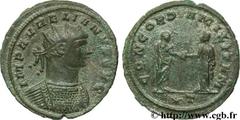 AURELIEN (07/270-09/275) Lucius Domitius Aurelianus Antoninien automne 272 - début 274 N° brm_107063 Date : automne 272 - début 274 Nom de l'atelier : Siscia Métal : billon Diamètre : 23,00mm Axe des 