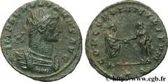 AURELIEN (07/270-09/275) Lucius Domitius Aurelianus Antoninien automne 272 - début 274 N° brm_107071 Date : automne 272 - début 274 Nom de l'atelier : Siscia Métal : billon Diamètre : 22,00mm Axe des 