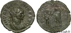 AURELIEN (07/270-09/275) Lucius Domitius Aurelianus Antoninien début - automne 272 N° brm_107327 Date : début - automne 272 Nom de l'atelier : Serdica Métal : billon Diamètre : 22,00mm Axe des coins :