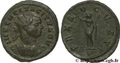TACITE (11-12/275-06/276) Marcus Claudius Tacitus Aurelianus début 276 N° brm_107624 Date : début 276 Nom de l'atelier : Ticinum Métal : billon Diamètre : 22,5mm Axe des coins : 12h. Poids : 4,24g.   