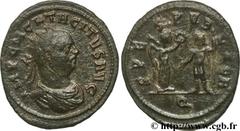 TACITE (11-12/275-06/276) Marcus Claudius Tacitus Aurelianus Printemps 276 N° brm_107741 Date : Printemps 276 Nom de l'atelier : Cyzique Métal : billon Diamètre : 24mm Axe des coins : 12h. Poids : 3,6