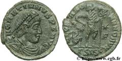 GRATIEN (24/08/367-25/08/383) Flavius Gratianus Nummus, (PB, ئ 3) 367-375 N° brm_108963 Date : 367-375 Nom de l'atelier : Siscia Métal : cuivre Diamètre : 18mm Axe des coins : 6h. Poids : 2,16g. Etat 