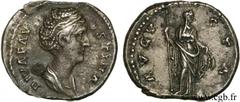 FAUSTINE MERE (+141) Annia Galeria Faustina Consécration d'Antonin le Pieux Denier c. après 148 N° brm_113661 Date : c. après 148 Nom de l'atelier : Rome Métal : argent Diamètre : 16mm Axe des coins :