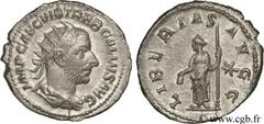 TREBONIEN GALLE (06/251-06/253) Caius Vibius Trebonianus Gallus Antoninien 252 N° brm_114009 Date : 252 Nom de l'atelier : Rome Métal : billon Diamètre : 21,5mm Axe des coins : 12h. Poids : 3,47g.   E